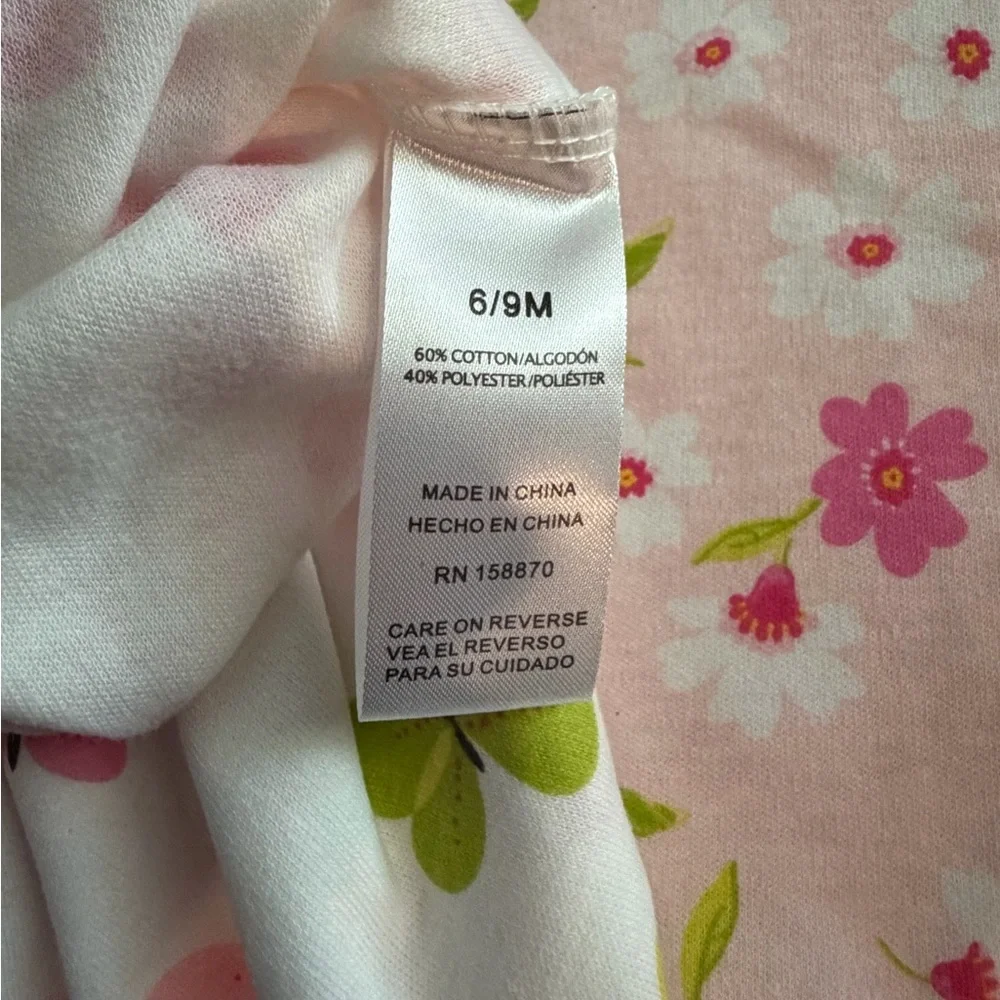 Little Chickadee 3 piece of Set Floral Baby Bodysuit 6/9 M